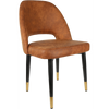 Durafurn Semifreddo Chair - Black Metal 450h Legs/Tan Fabric