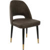 Durafurn Semifreddo Chair - Black Metal 450h Legs/Charcoal Fabric