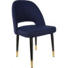 Durafurn Semifreddo Chair - Black Metal 450h Legs/Navy Woven Fabric