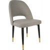 Durafurn Semifreddo Chair - Black Metal 450h Legs/Taupe Woven Fabric