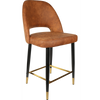 Durafurn Semifreddo Counter Stool - Black Metal 650h Legs/Tan Fabric
