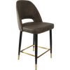 Durafurn Semifreddo Counter Stool with Black Metal 650h Legs