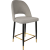Durafurn Semifreddo Counter Stool - Black Metal 650h Legs/Taupe Woven Fabric