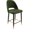Durafurn Semifreddo Counter Stool - Black Metal 650h Legs/Avocado Velvet