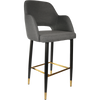 Durafurn Sorbet Stool with Black Metal 750h Legs