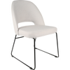 Durafurn Semifreddo Chair - Black Sled Base/Light Grey Woven Fabric