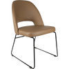 Durafurn Semifreddo Chair - Black Sled Base/Taupe Vinyl
