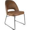 Durafurn Semifreddo Chair - Black Sled Base/Mocha Fabric