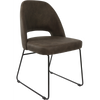 Durafurn Semifreddo Chair - Black Sled Base/Charcoal Fabric