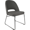 Durafurn Semifreddo Chair - Black Sled Base/Anthracite Woven Fabric
