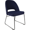 Durafurn Semifreddo Chair - Black Sled Base/Navy Woven Fabric