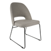 Durafurn Semifreddo Chair - Black Sled Base/Taupe Woven Fabric