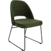 Durafurn Semifreddo Chair - Black Sled Base/Avocado Velvet