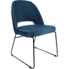 Durafurn Semifreddo Chair - Black Sled Base/Denim Velvet
