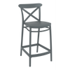 Siesta Cross Bar Stool 65cm (Counter Height) - Anthracite