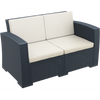 Siesta Monaco Lounge Sofa - Anthracite with cushion