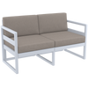Siesta Mykonos Lounge Sofa - Silver Grey with Light Brown Cushions