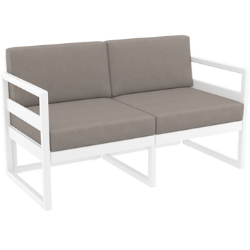 White / Light Brown Etisilk Cushion