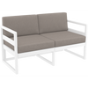 Siesta Mykonos Lounge Sofa - White with Light Brown Cushions
