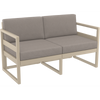 Siesta Mykonos Lounge Sofa - Taupe with Light Brown Cushions