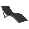 Siesta Slim Sun Lounger - Anthracite with Black Cushion