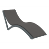 Siesta Slim Sun Lounger - Anthracite with Dark Grey Cushion