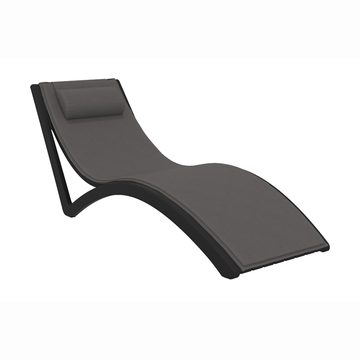 Black / Dark Grey Seat Cushion with Pillow