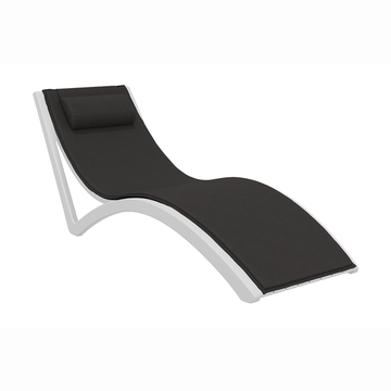 White / Black Seat Cushion with Pillow