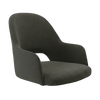 Bourbon Armchair Shell - Anthracite Fabric