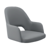 Bourbon Armchair Shell - Stone Vinyl