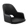 Bourbon Armchair Shell - Black Vinyl