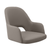 Bourbon Armchair Shell - Nougat Vinyl
