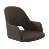 Bourbon Armchair Shell - Charcoal Fabric