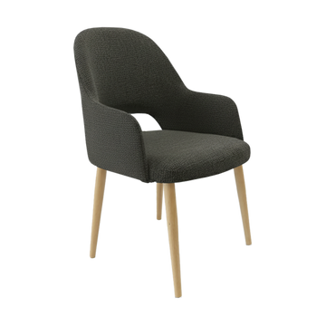 Oak Round Legs / Anthracite Fabric