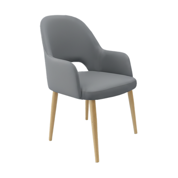 Oak Round Legs / Stone Vinyl