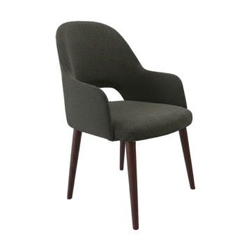 Wenge Round Legs / Anthracite Fabric