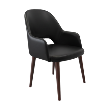 Wenge Round Legs / Black Vinyl