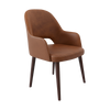 Bourbon Armchair - Tan with Wenge Round Legs