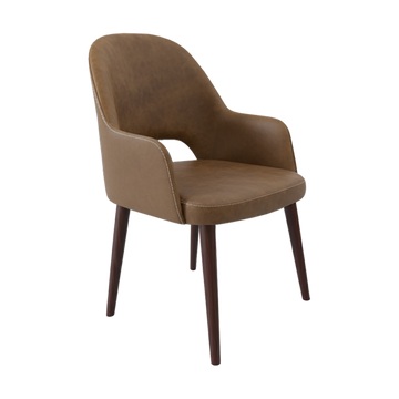 Wenge Round Legs / Mocha Fabric