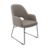 Bourbon Armchair - Taupe with Sled Base