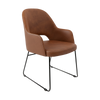 Bourbon Armchair - Tan with Sled Base