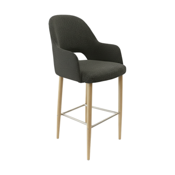 Oak Round Legs / Anthracite Fabric