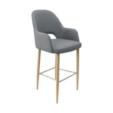 Oak Round Legs / Stone Vinyl