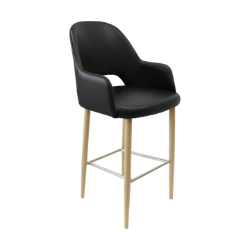 Oak Round Legs / Black Vinyl