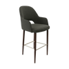Bourbon 750mm Barstool - Anthracite Fabric with Wenge Round Legs