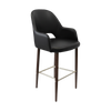Bourbon 750mm Barstool - Black Vinyl with Wenge Round Legs