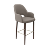 Bourbon 750mm Barstool - Taupe with Wenge Round Legs