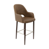 Bourbon 750mm Barstool - Mocha Fabric with Wenge Round Legs