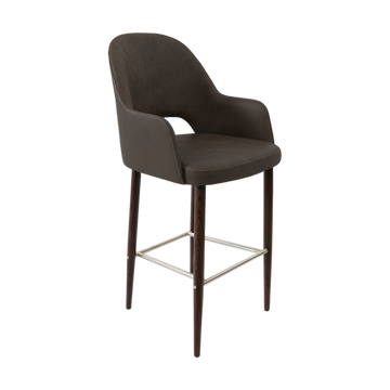 Wenge Round Legs / Charcoal Fabric