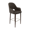 Bourbon 750mm Barstool - Charcoal Fabric  with Wenge Round Legs